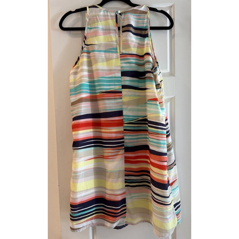 Speechless Women's Multicolor Striped Shift Dress Round Neck Sleeveless Short L - Picture 2 of 8